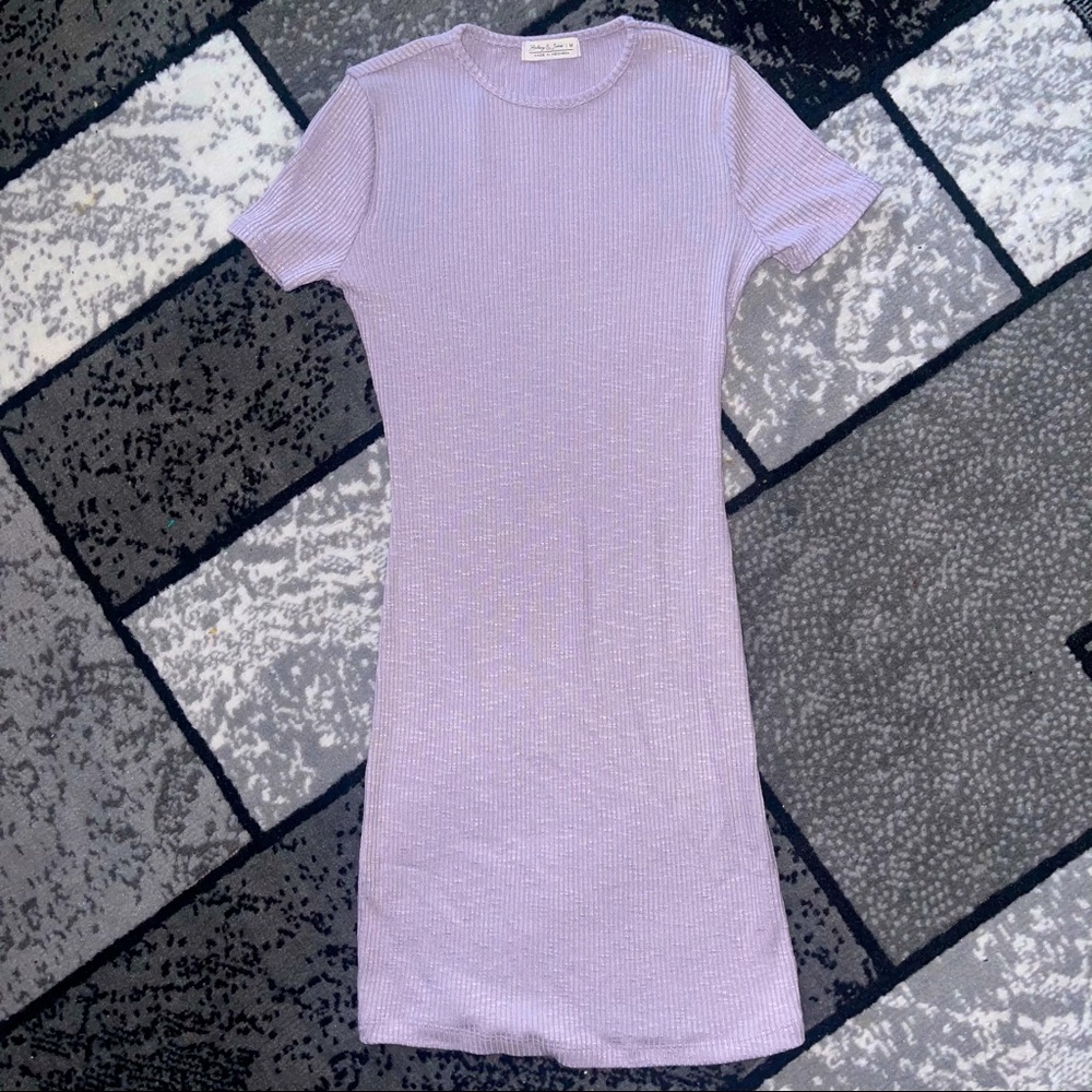 Purple Haley & Jane Tight Bodycon Midi Dress